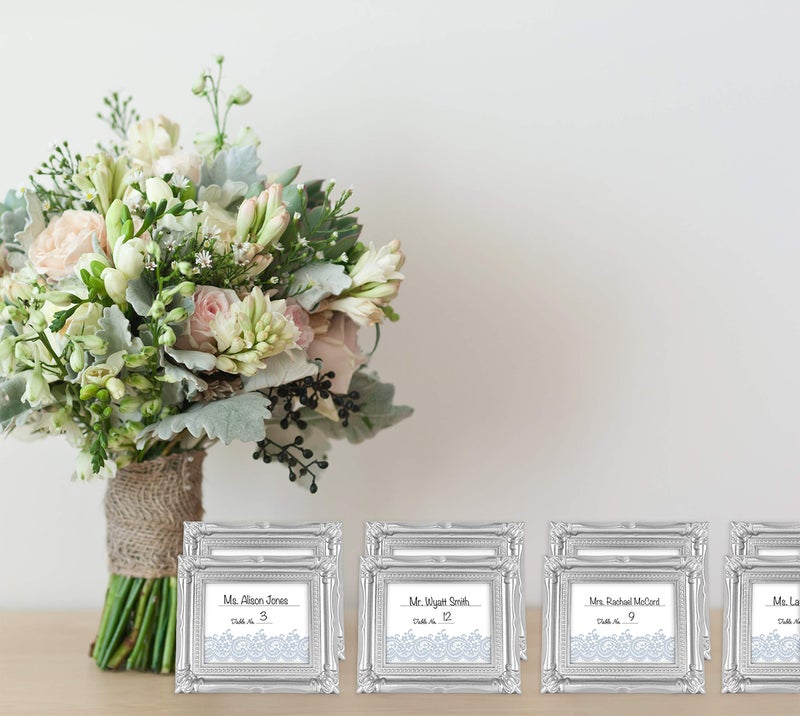 MCS Wedding Photo Frame/Placecard Holder, 69041, 24-Pack, Silver - Image 5